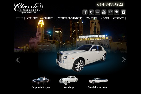 Limousine theme site design template sample