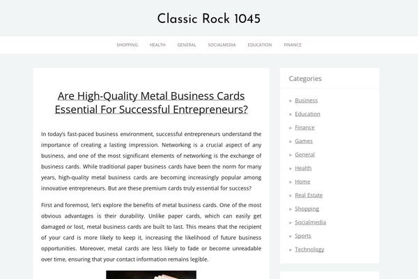 classicrock1045.com site used AeonBlog