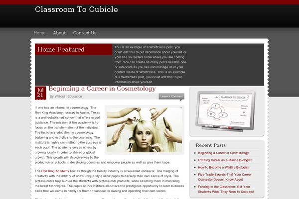 classroomtocubicle.org site used Lexicon Child Theme