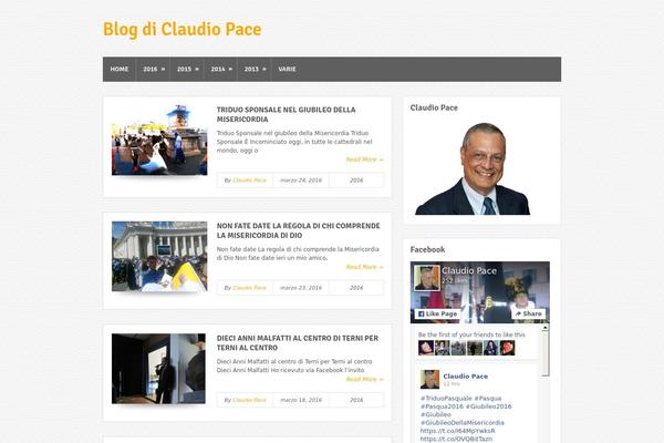Bloggie theme site design template sample