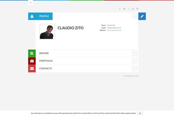 Cv theme site design template sample
