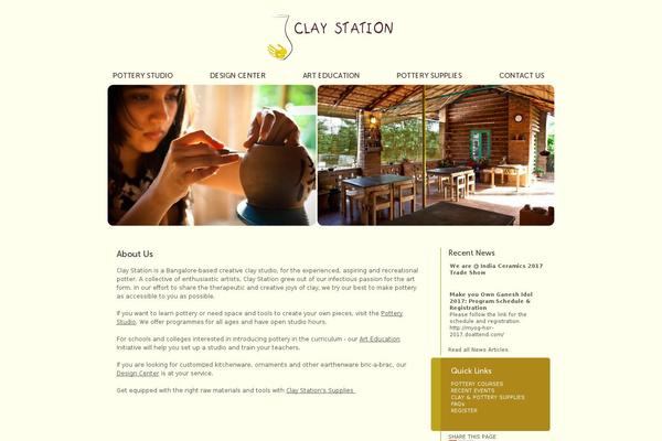 Clay theme site design template sample