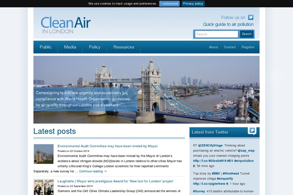 cleanairinlondon.org site used Cleanair