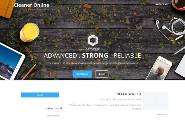 Optimizer theme site design template sample