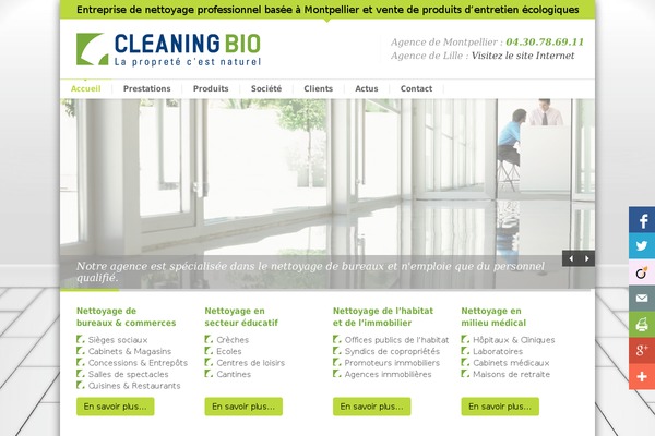 cleaning-bio34.fr site used ELOGIX