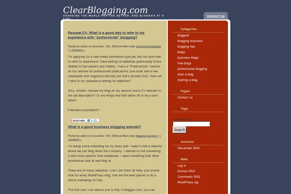 clearblogging.com site used Fun-ride