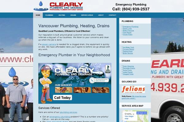 Plumbing theme site design template sample