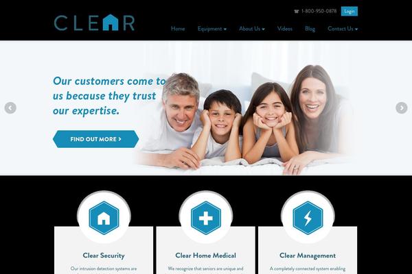 Clear theme site design template sample