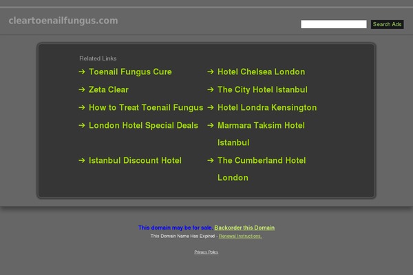 cleartoenailfungus.com site used Niche-theme-1