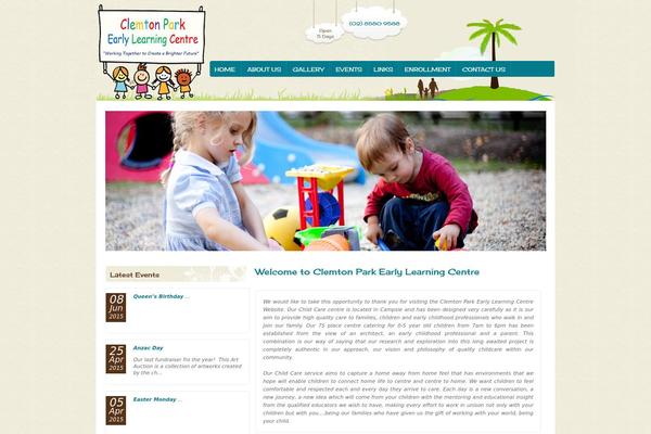 childcare theme site design template sample