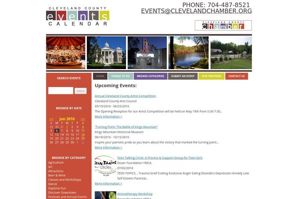 clevelandcountyevents.com site used Cce