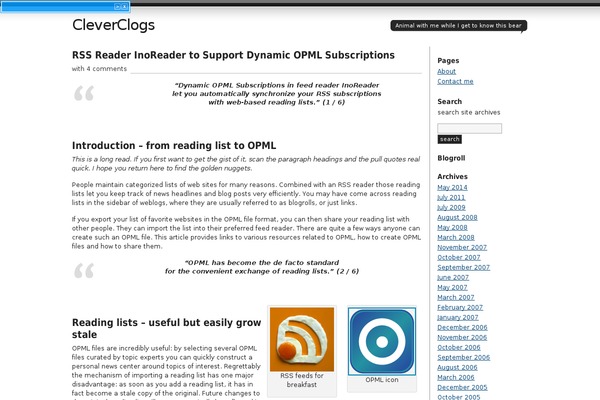 Site using WP Fragmention plugin