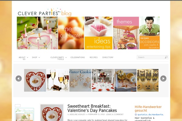 cleverpartiesblog.com site used Newsgine