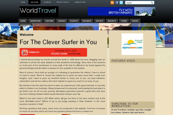 Worldtravel theme websites examples
