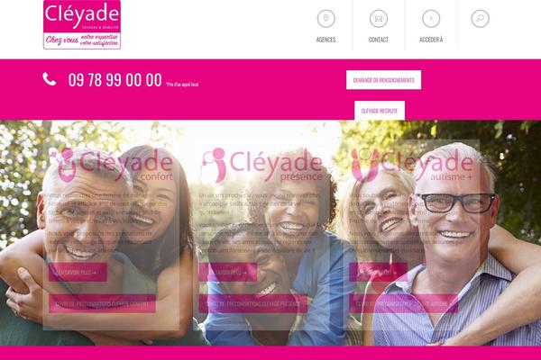cleyade.com site used Wp-amilia