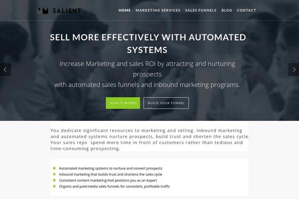 Salient theme site design template sample