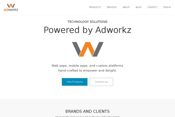 clickadworkz.com site used Adworkz