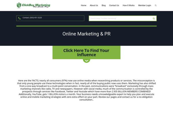 clickbuymarketing.com site used PB Theme