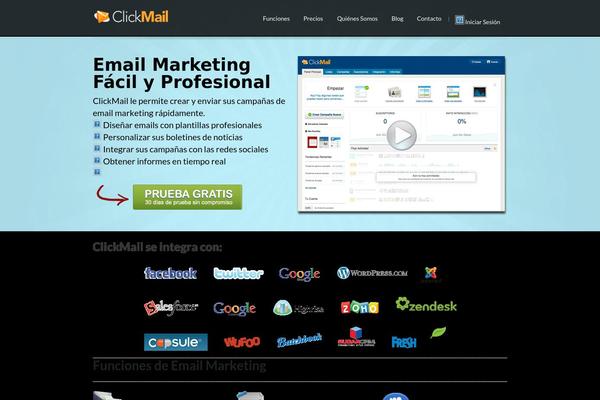 clickmail.es site used Mauer-narrator