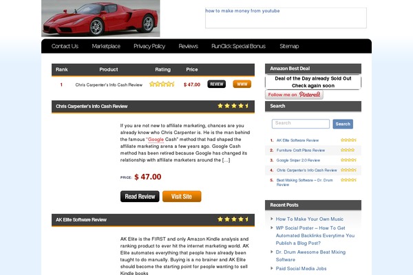 Easyreview theme site design template sample