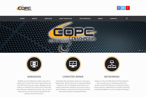 Vantage theme site design template sample