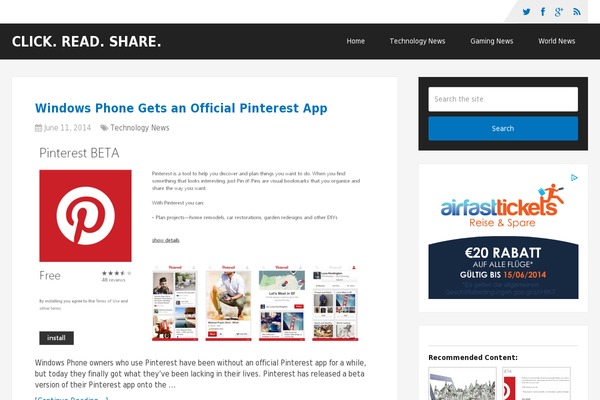 Articledirectory theme site design template sample