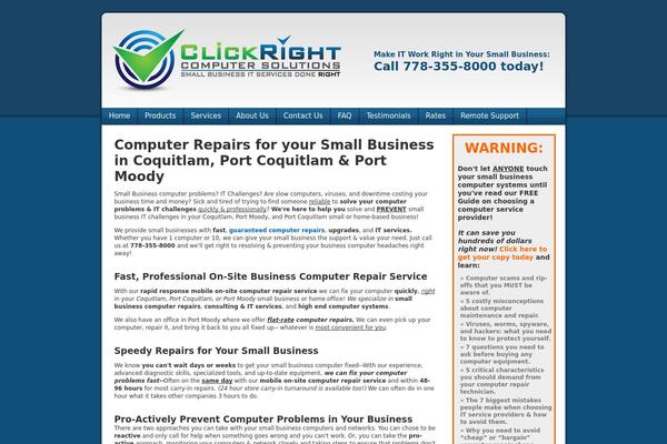 Clickright theme site design template sample