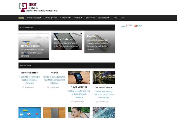clickyfixie.com site used Videoblog