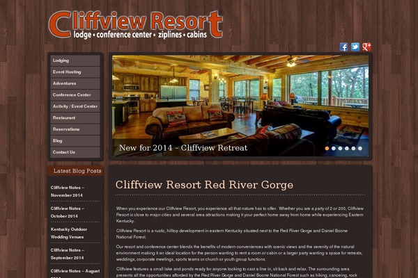 cliffviewresort.com site used Mountaincreek