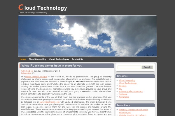 Northern-Clouds theme site design template sample