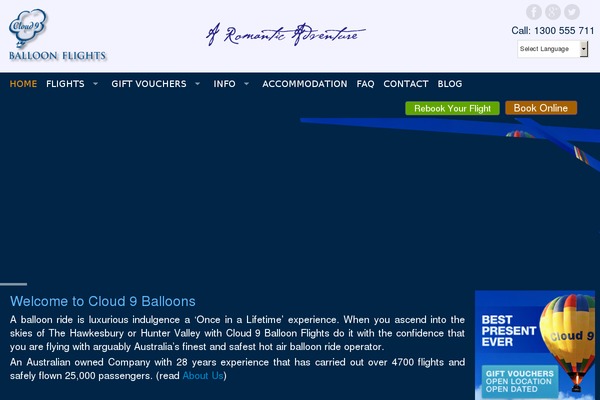 cloud9balloons.com.au site used Blog-storm