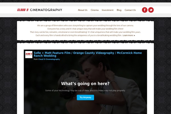 Cloud9 theme site design template sample