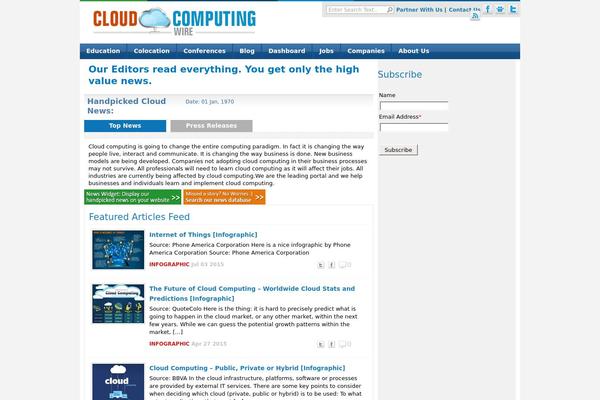 cloudcomputingwire.com site used Cloud-web
