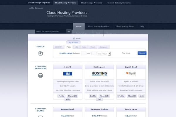 Hosting theme site design template sample