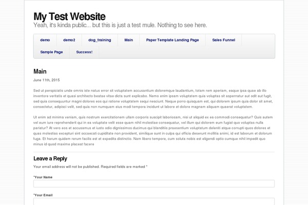 Site using InstaBuilder plugin