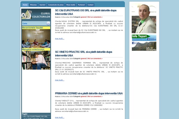 clubulcolectorilor.ro site used Blue Theme