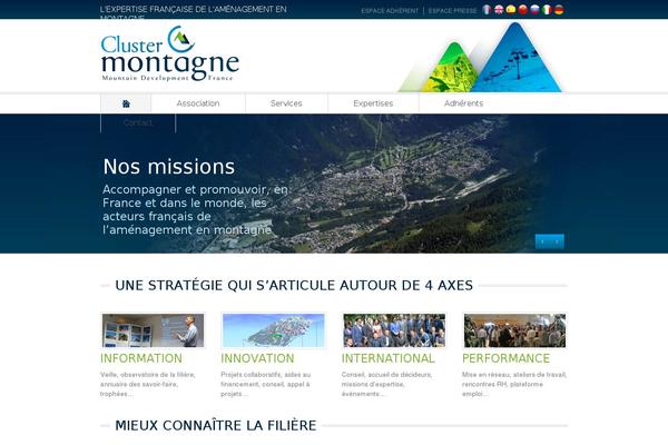 Cluster theme site design template sample