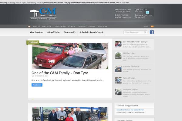 Headlines theme site design template sample
