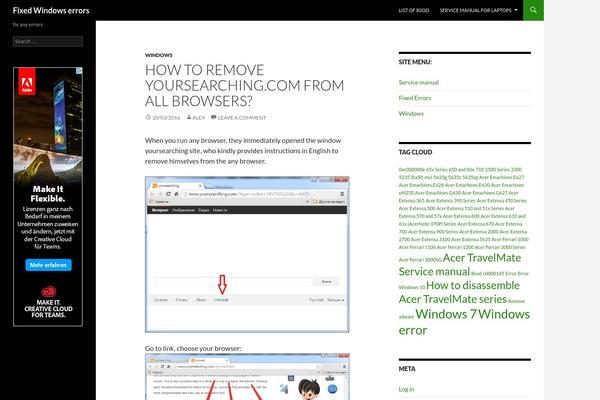 pacify theme site design template sample