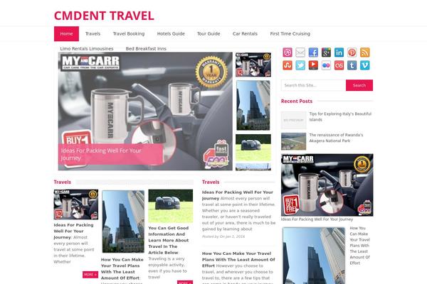 Glamour theme site design template sample