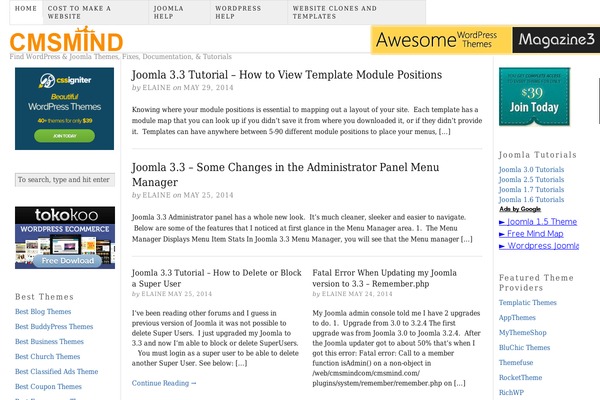 Site using Twitter Follow Me Box plugin