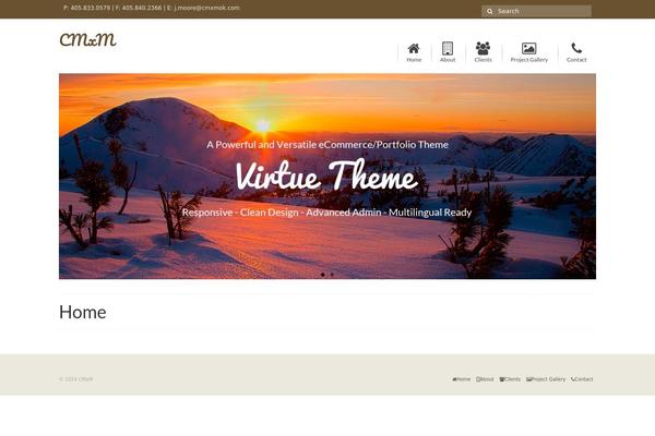 Virtue theme site design template sample