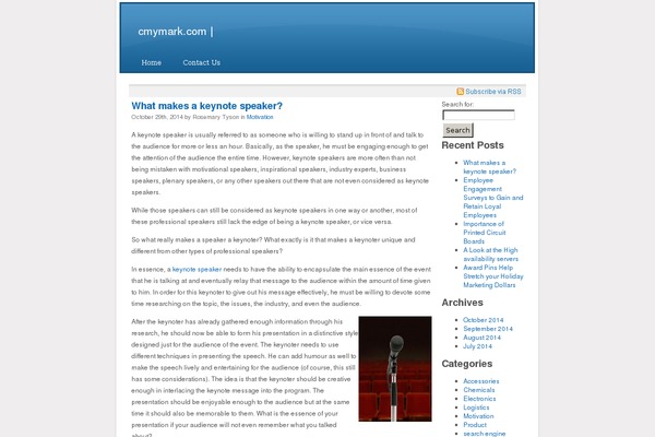 cmymark.com site used Simplistic Blue