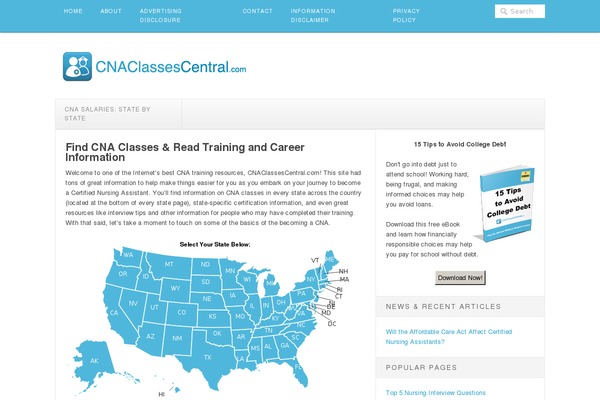 cnaclassescentral.com site used Delivery