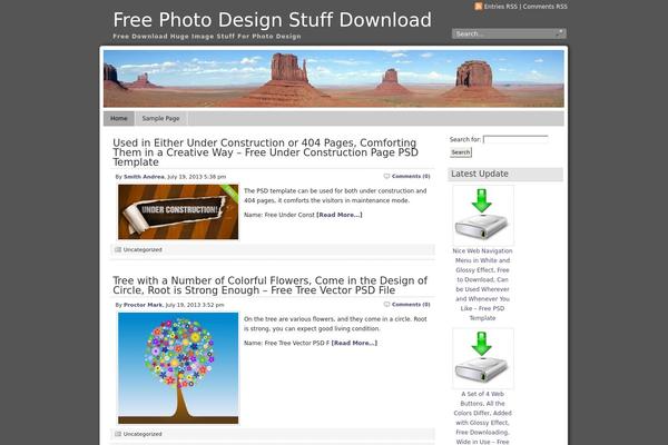 Panorama theme site design template sample