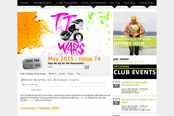 Triathlon theme site design template sample
