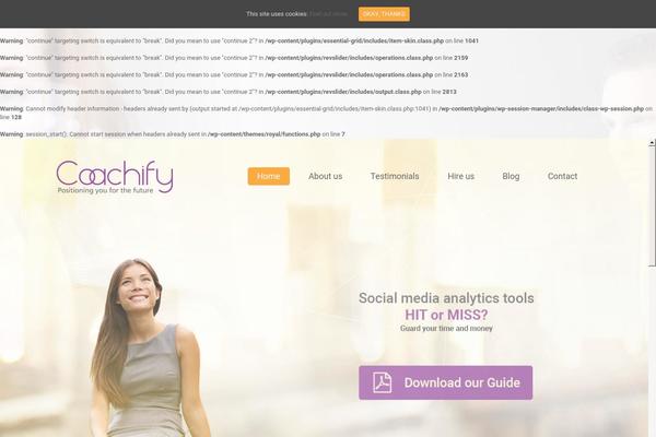 Site using Cookie Consent plugin