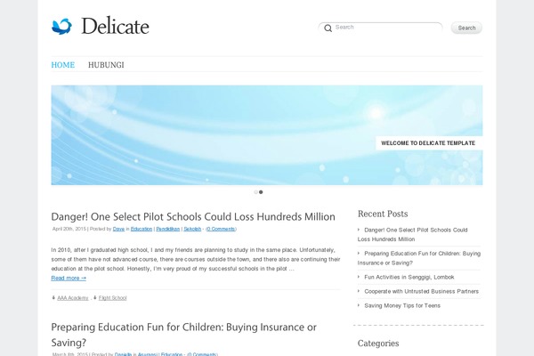 Delicate theme site design template sample