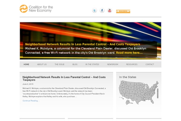 coalitionfortheneweconomy.org site used Cne