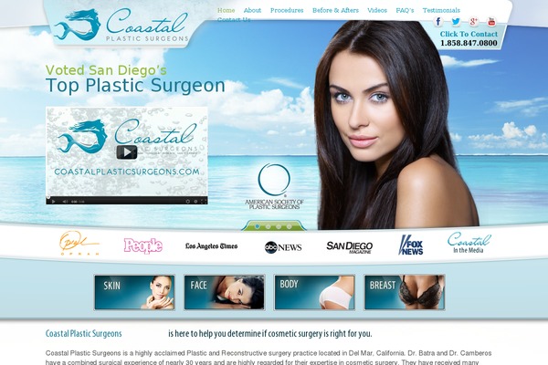 Coastal theme site design template sample